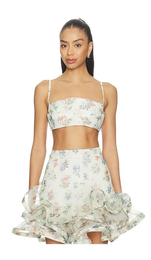 la fuori petal cascade bralette in yellow.