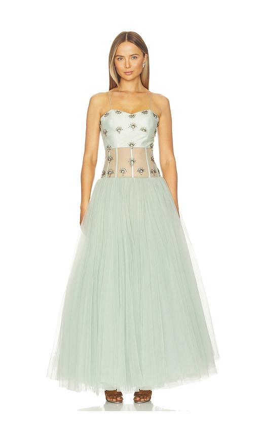 la fuori serene glacier gown in sage.