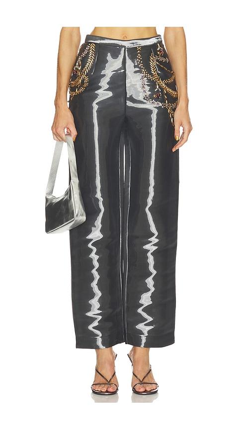 la fuori vera glass pants in grey.