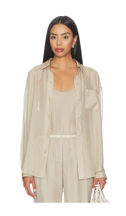 la ligne freya shirt in beige.