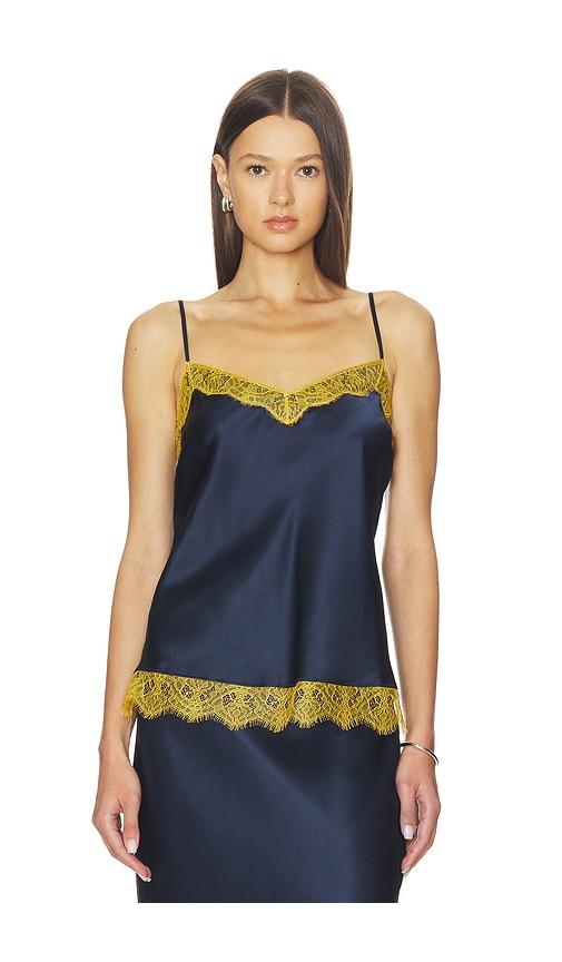 la ligne lace camisole in navy.