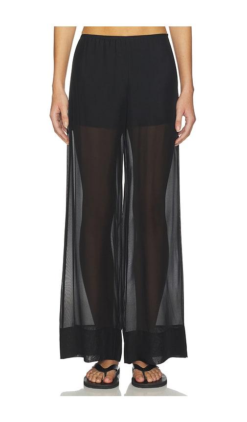 la ligne sheer colby pant in black.