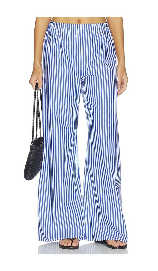 la ligne stripe pant in blue.