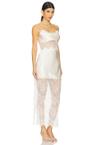 la lune cumulus silk lace maxi dress
