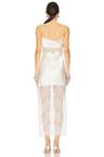 la lune cumulus silk lace maxi dress