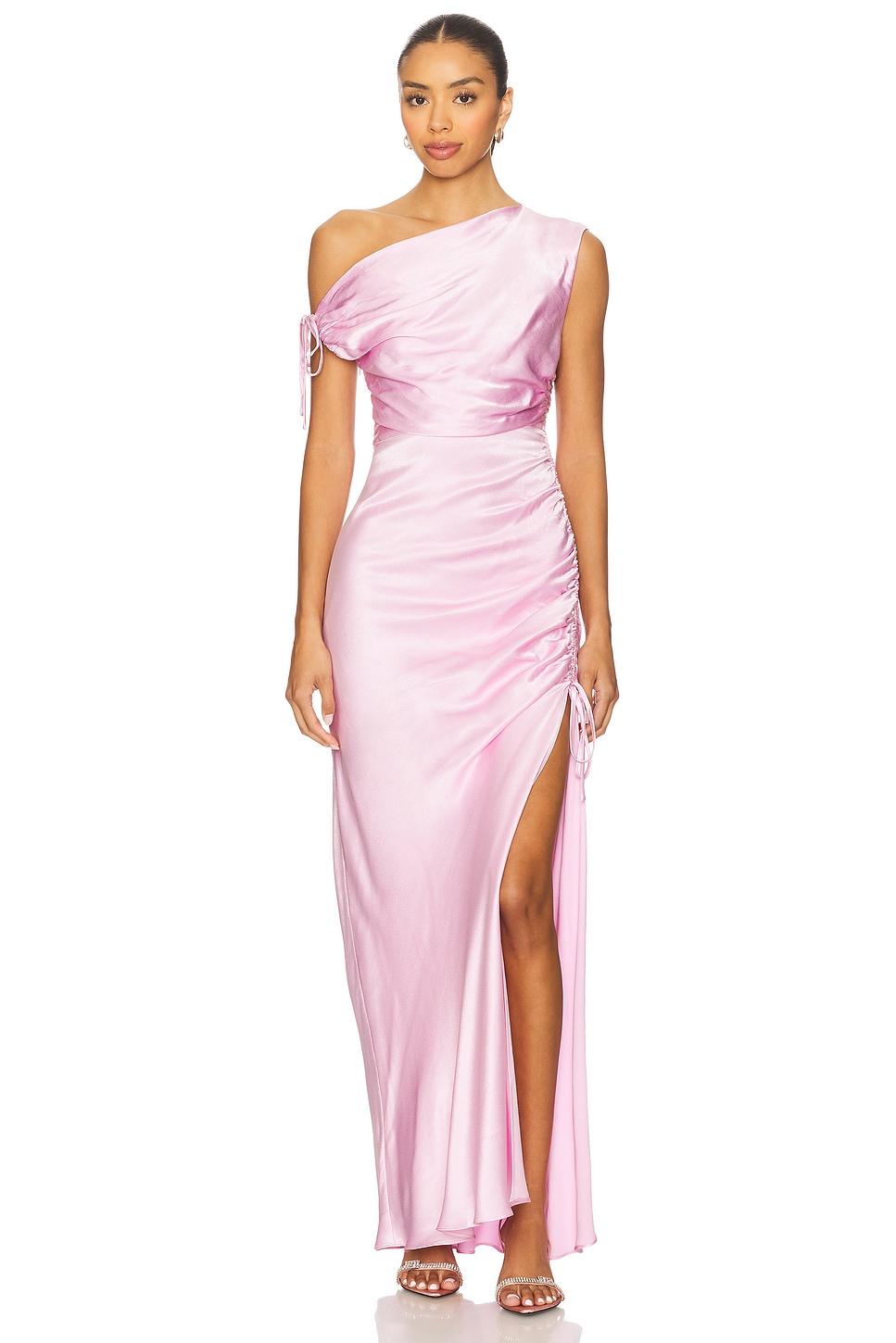 la lune gathered maxi dress