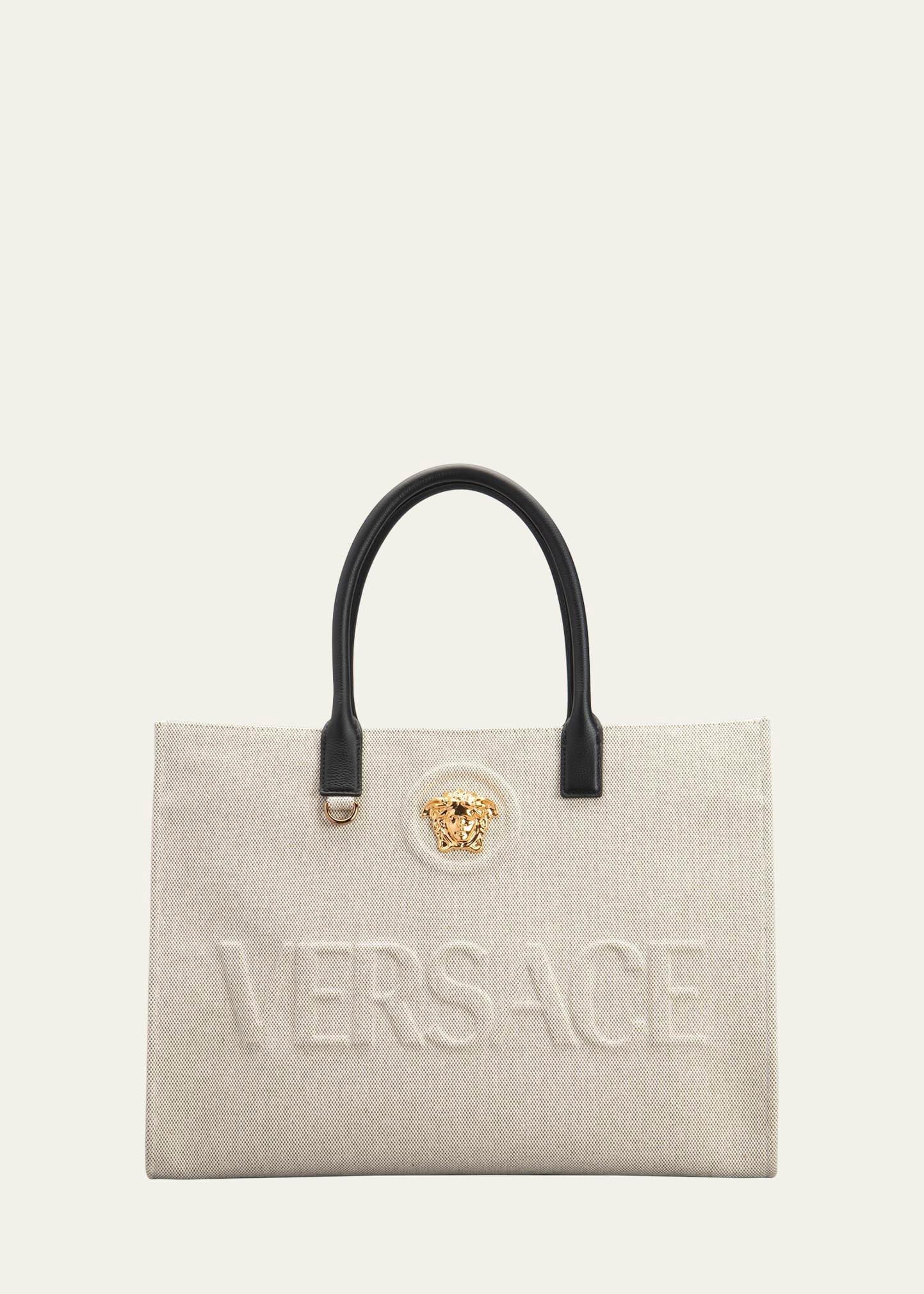 la medusa logo canvas tote bag