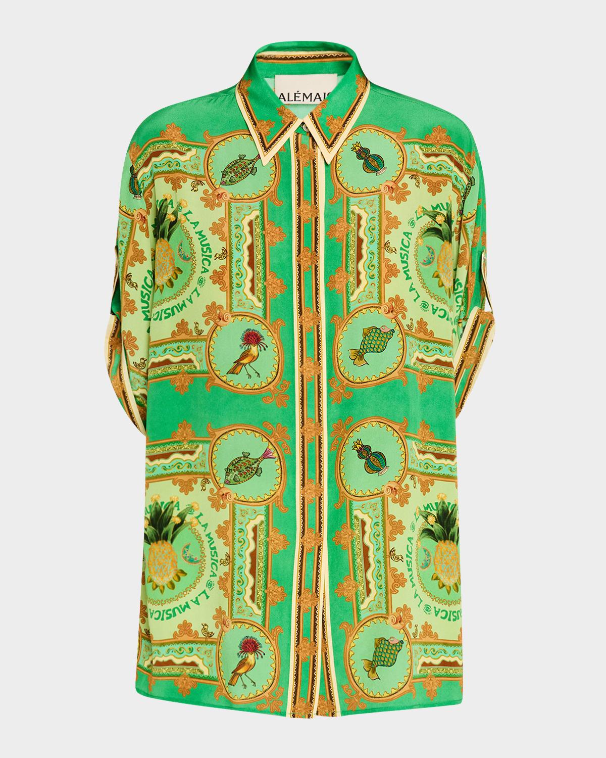 la musica silk shirt