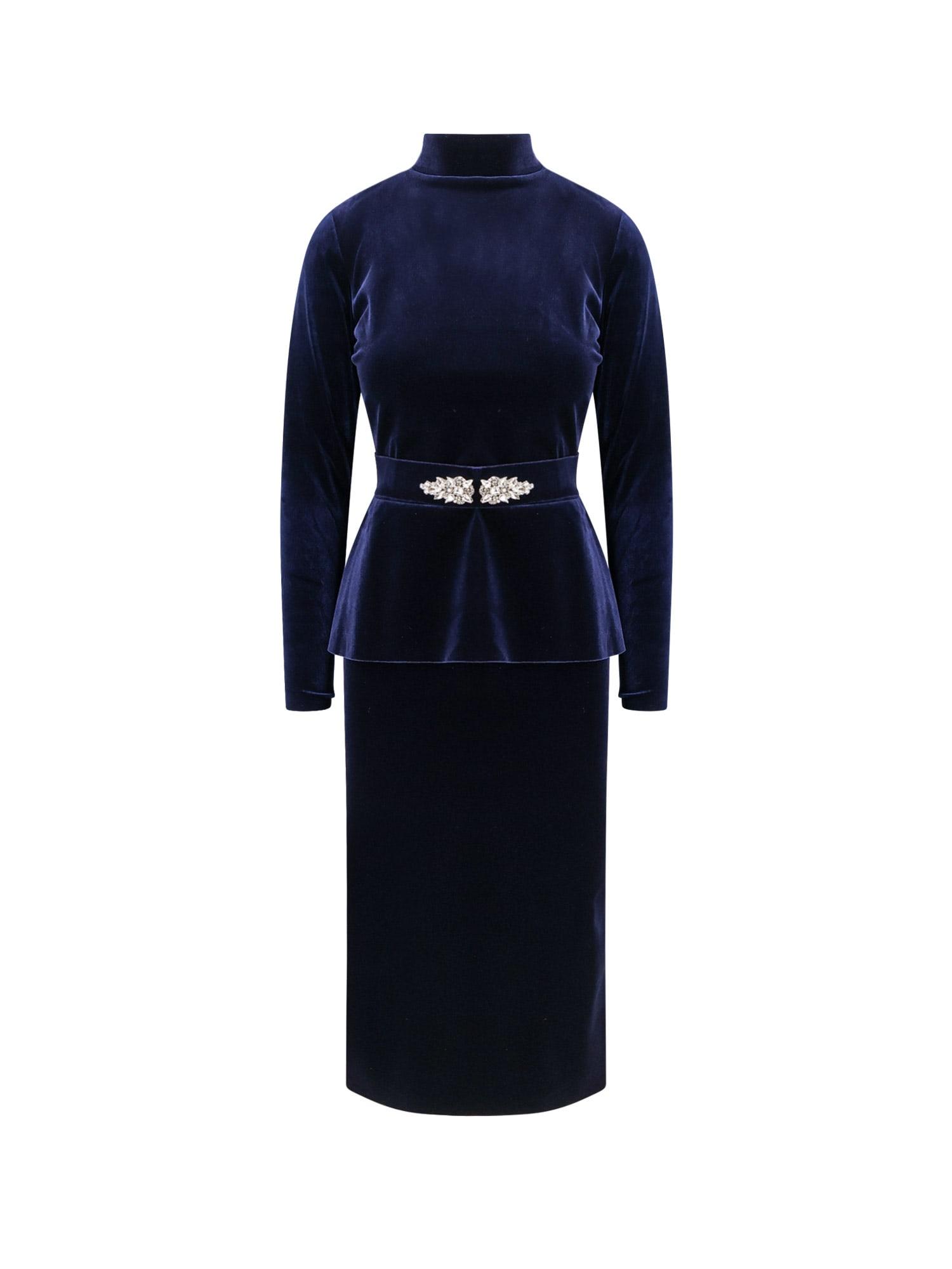 la petit robe di chiara boni haby velvet midi dress