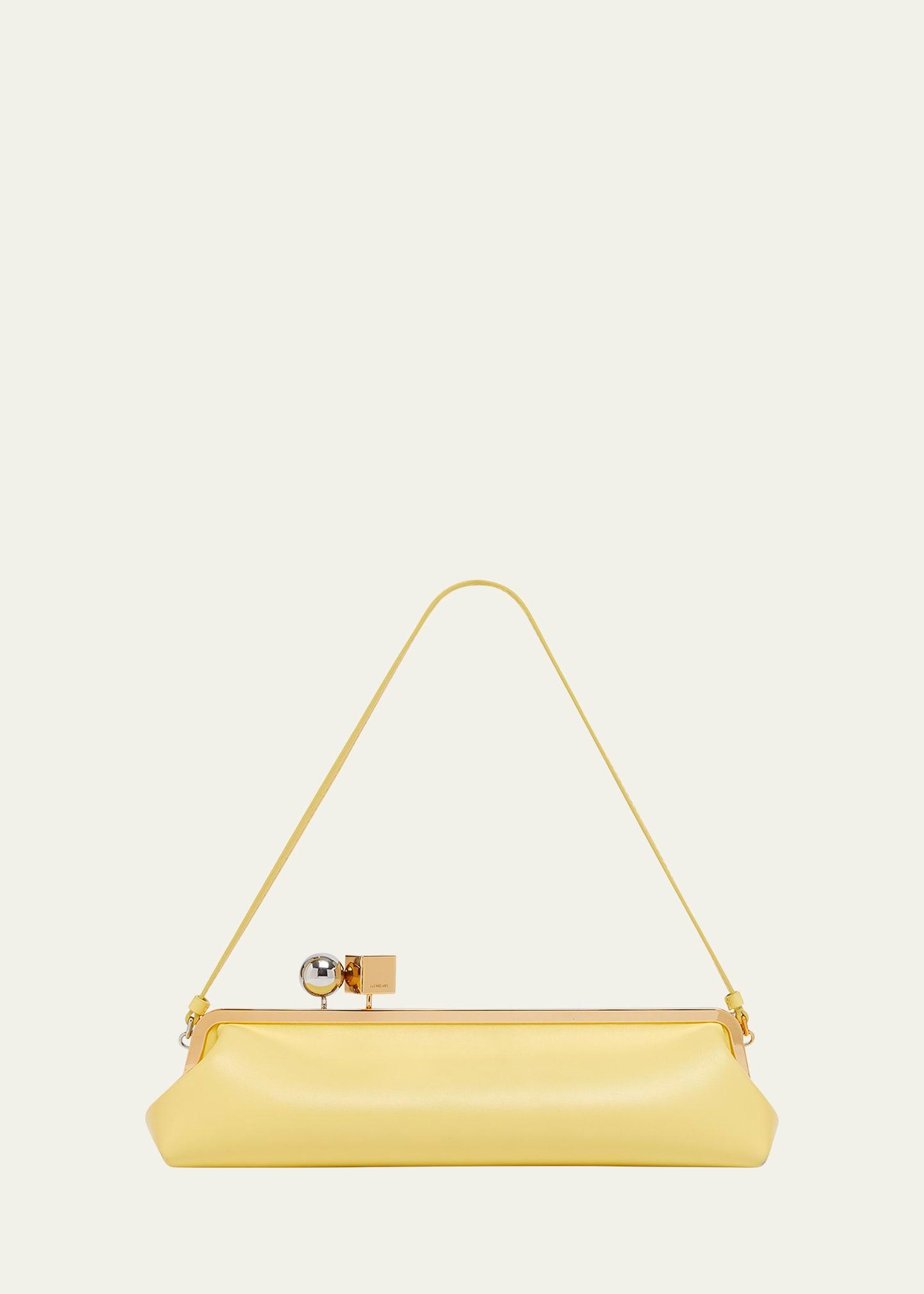 la pochette salon leather shoulder bag