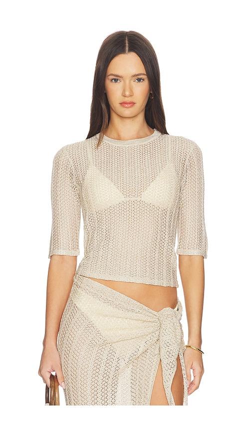 la porte carli baby tee in neutral.