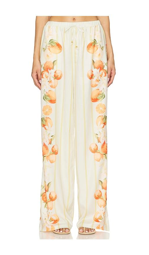 la porte esme drawstring pant in yellow.