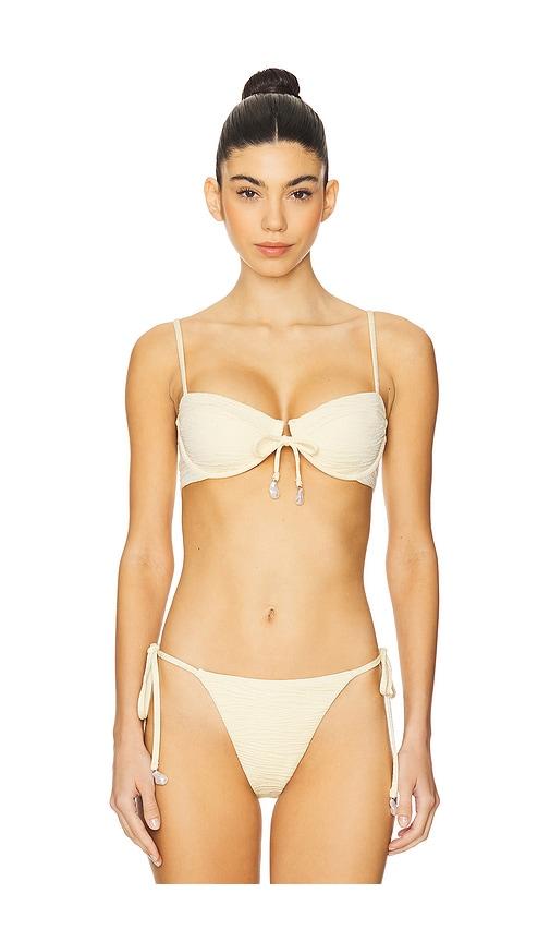 la porte fonda underwire bikini top in yellow.
