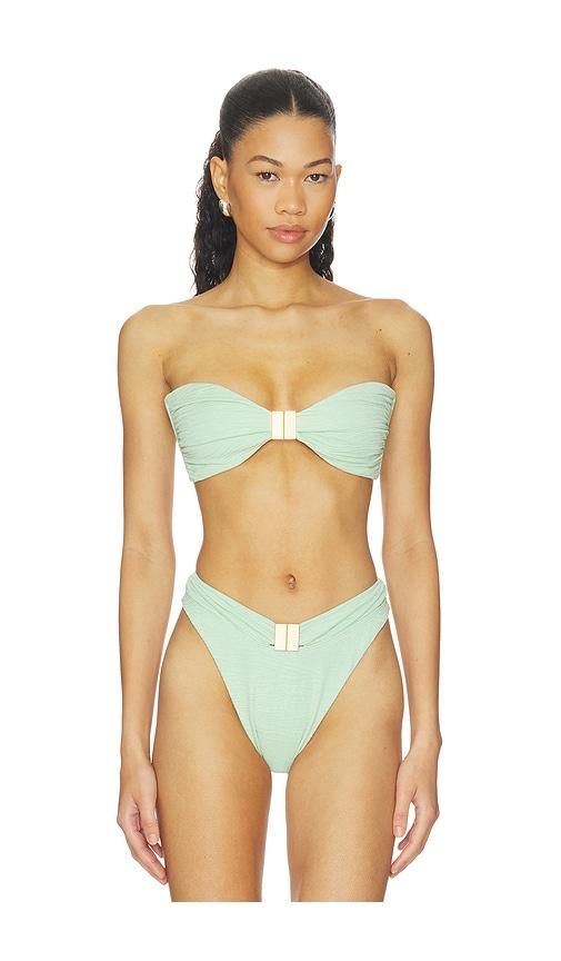la porte kate bandeau top in mint.