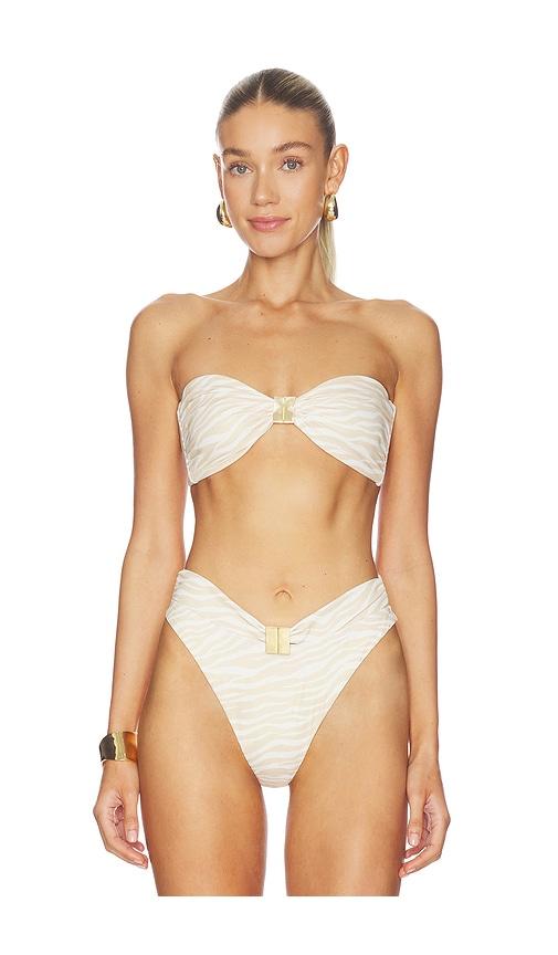 la porte kate bandeau top in neutral.