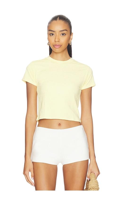 la porte nina baby tee in yellow.