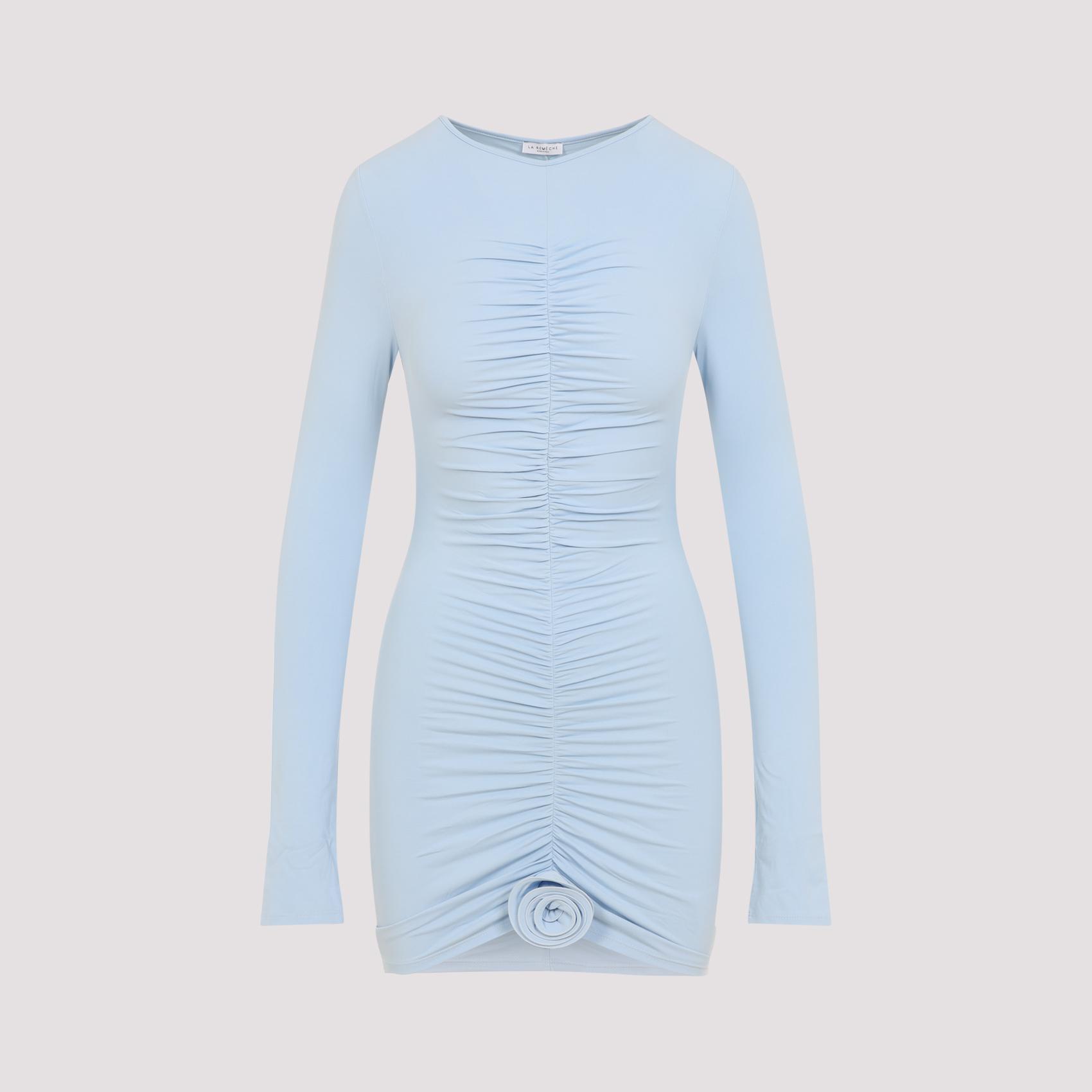 la reveche lillibet mini dress blue polyamide elastane - women