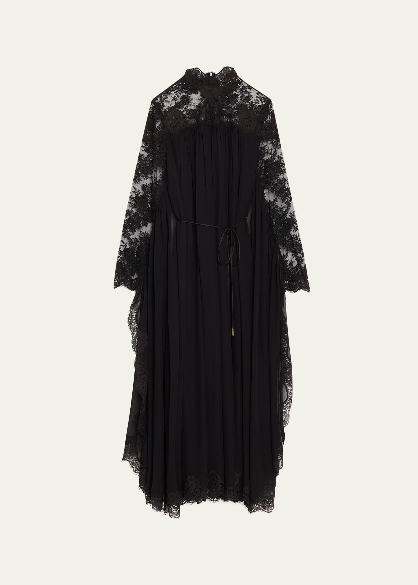 lace bat-wing maxi dress