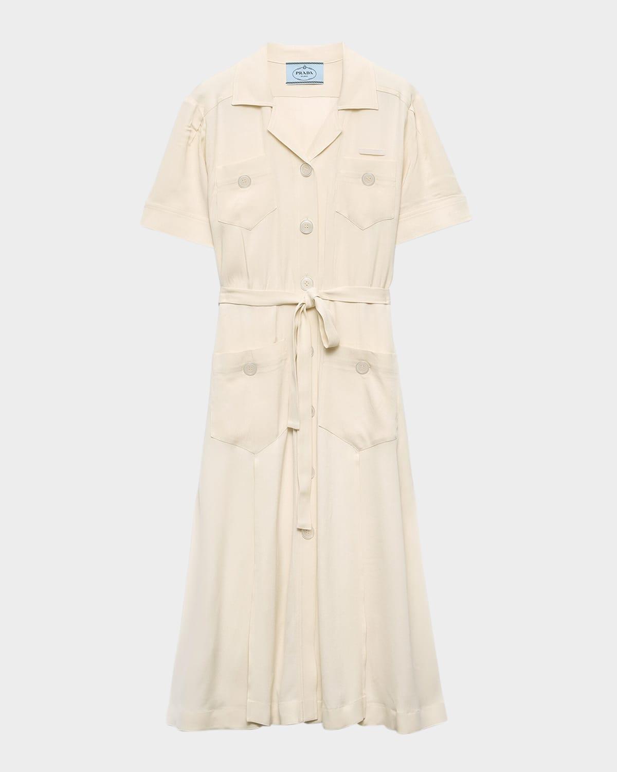 lace belted midi shirtdress