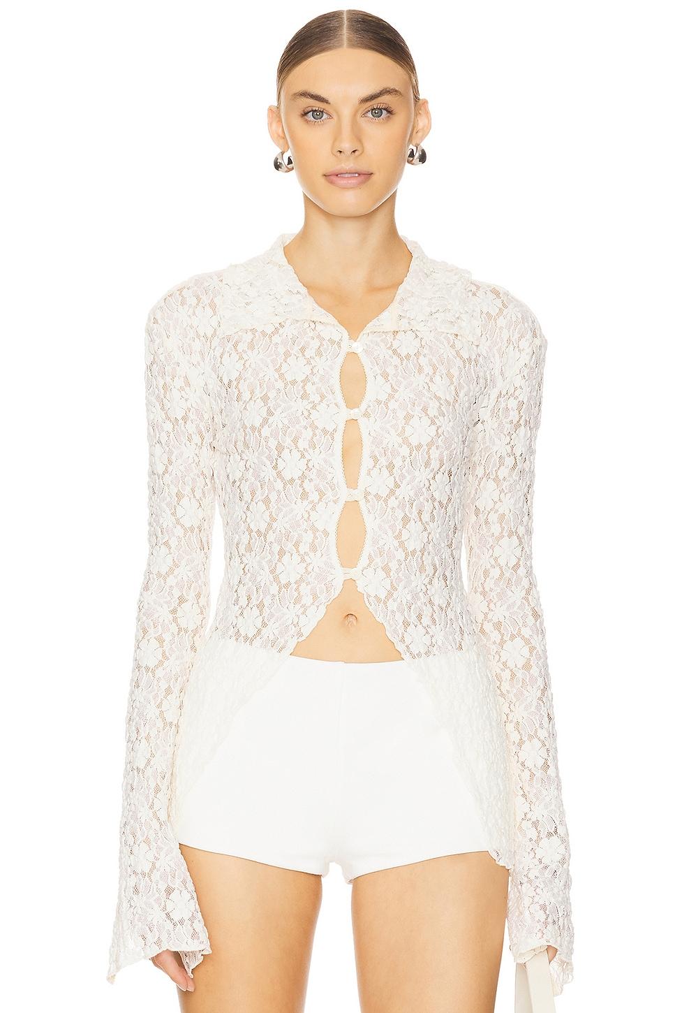 lace buttoned blouse