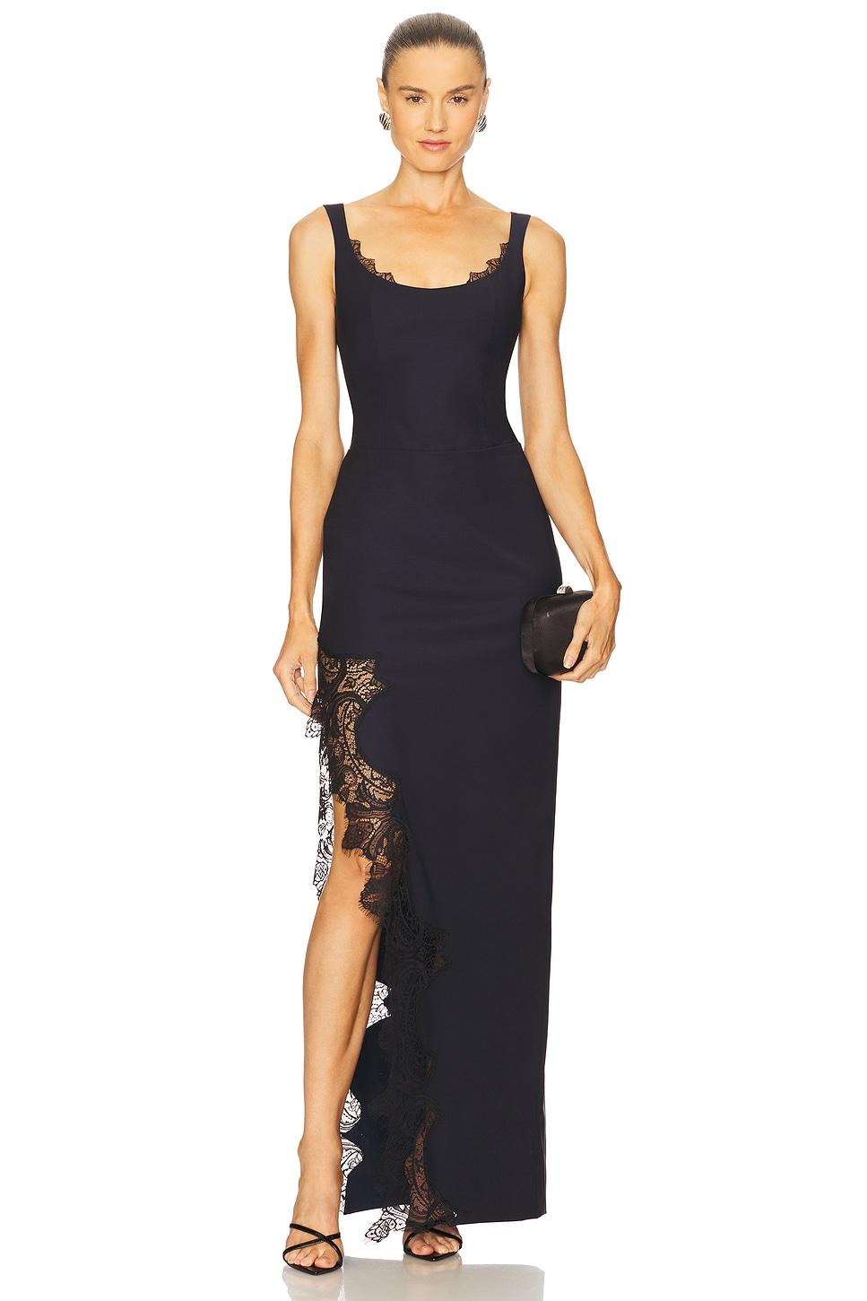 lace detailed pencil dress