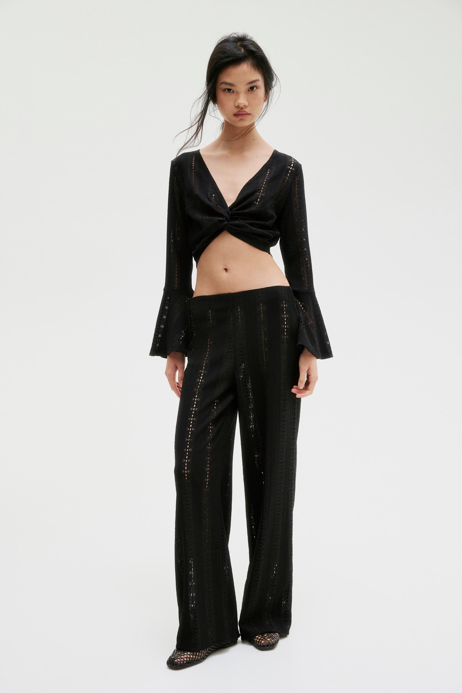 lace jersey pants