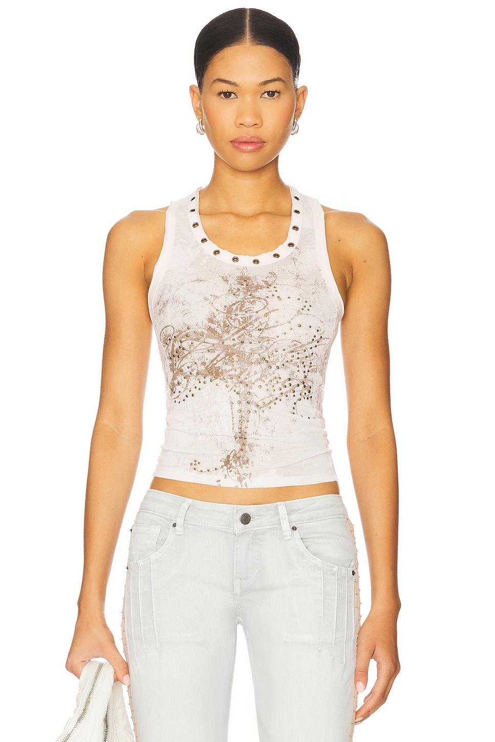 lace jersey tank