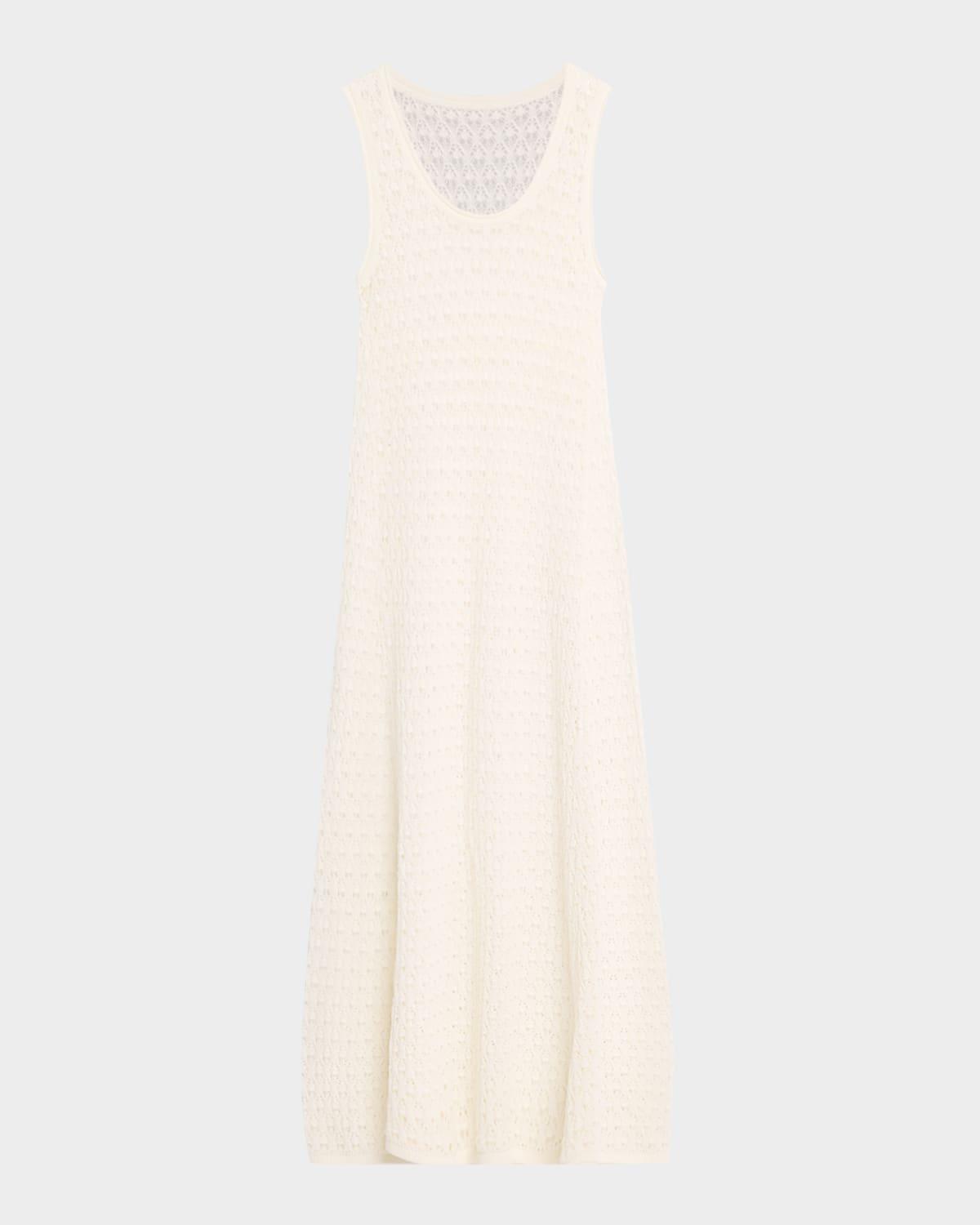 lace knit midi tank dress