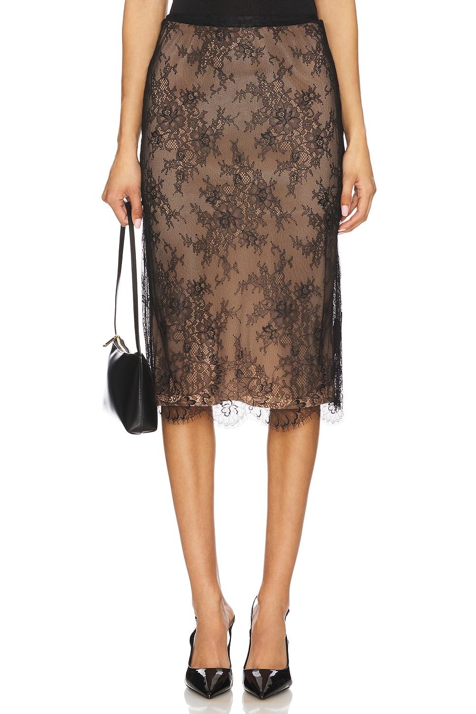 lace midi skirt