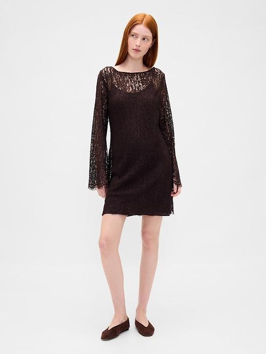 lace mini shift dress
