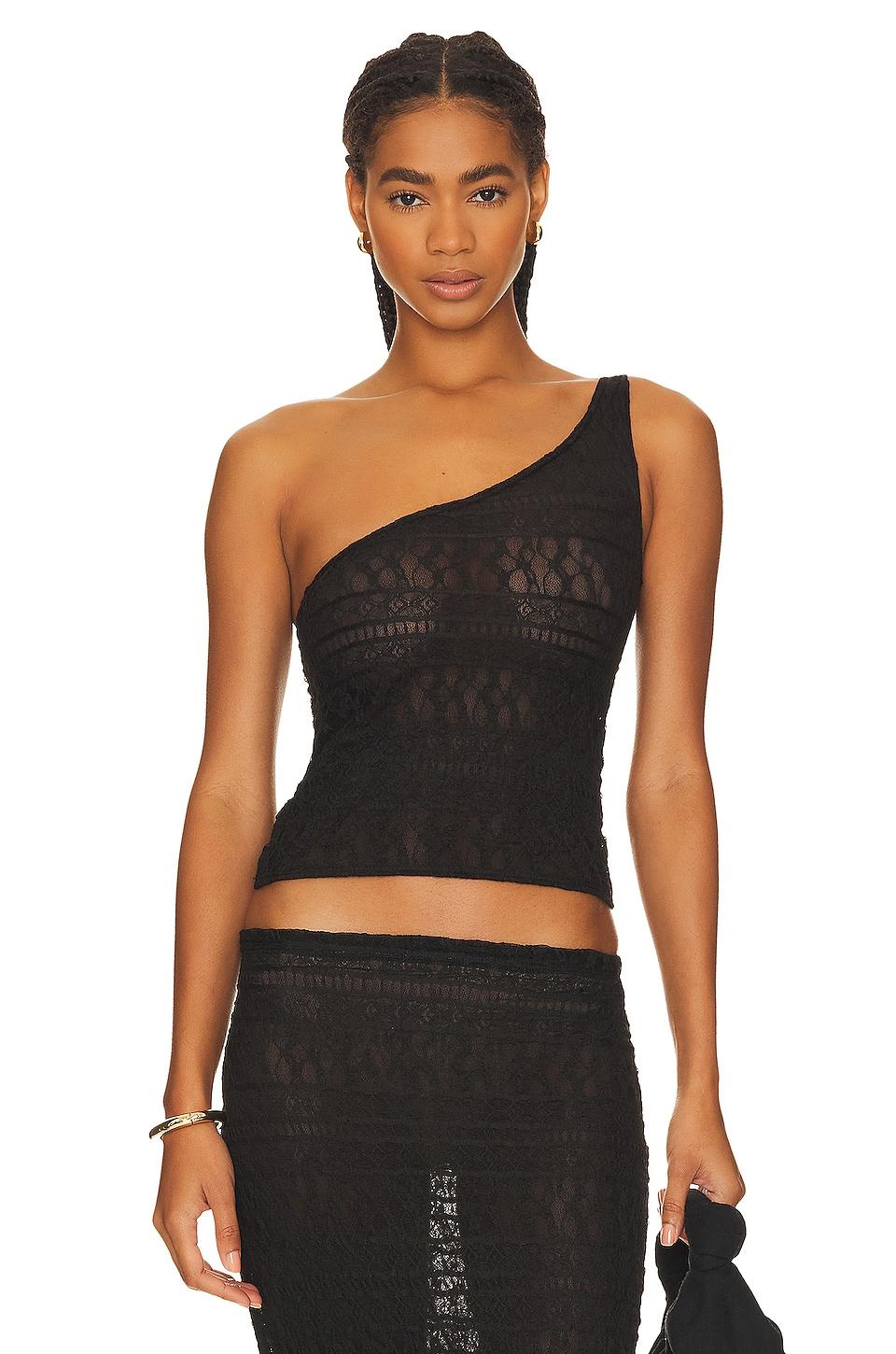 lace one shoulder top