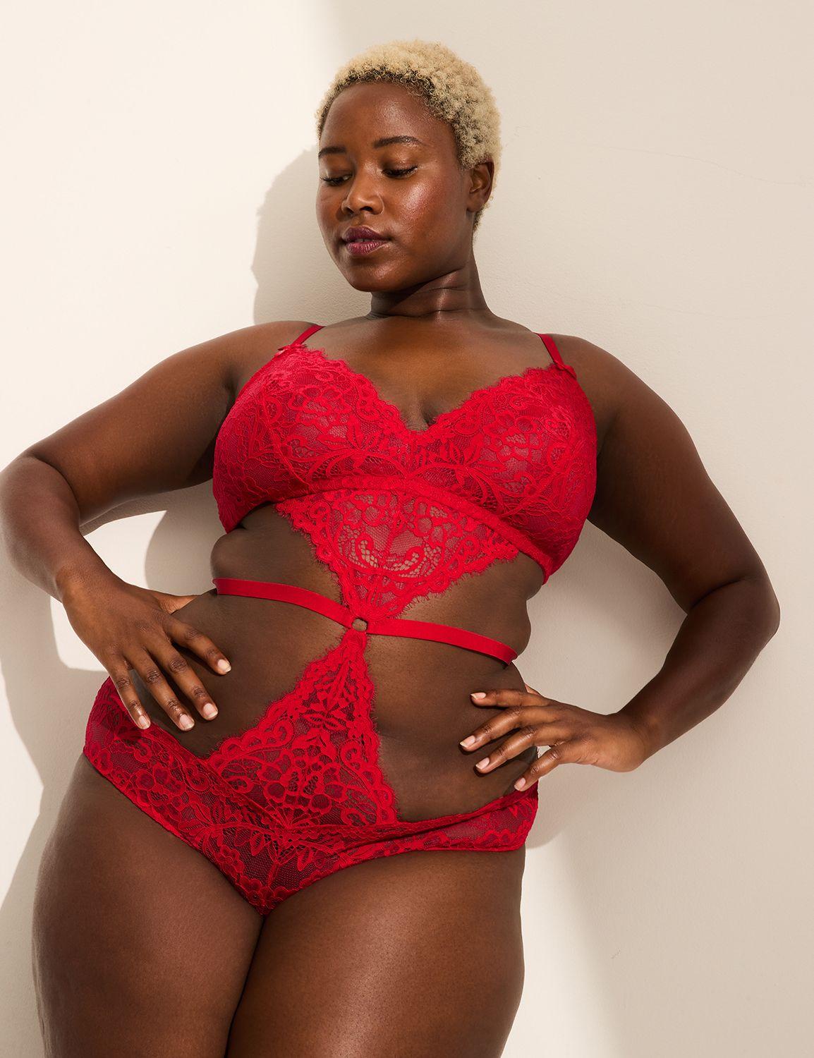 lace open-back bodysuit