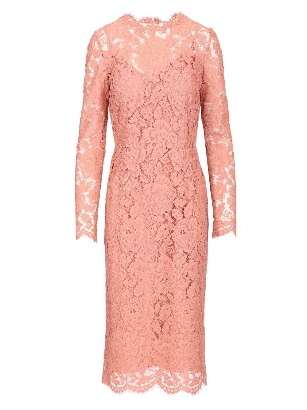 lace pencil longuette dress