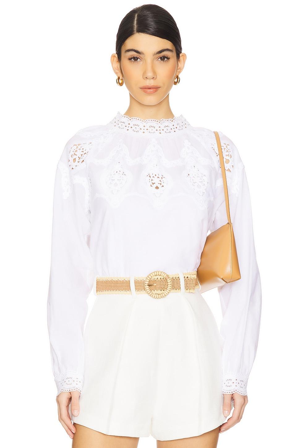 lace popover blouse