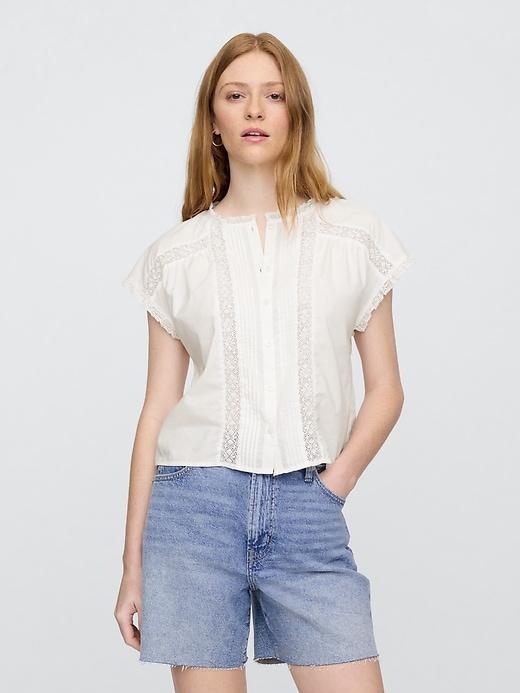 lace ruffle top