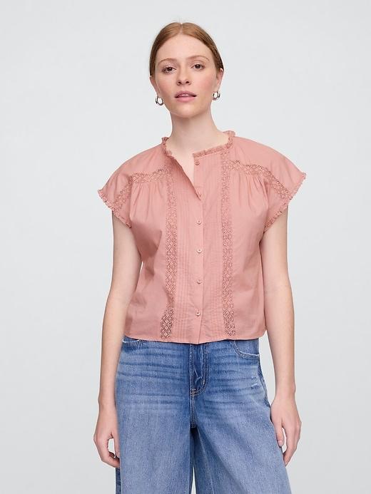 lace ruffle top