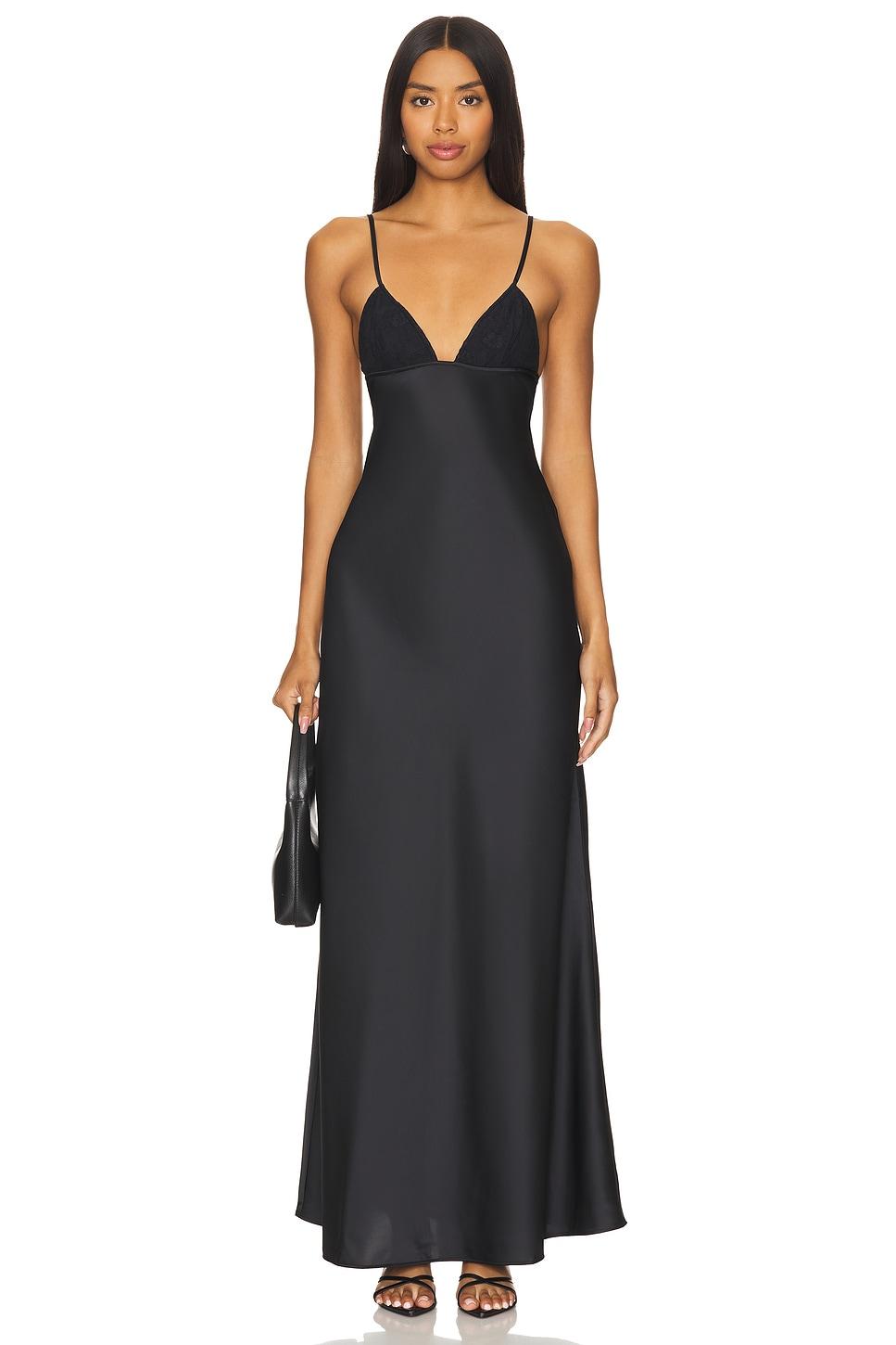 lace slip maxi dress