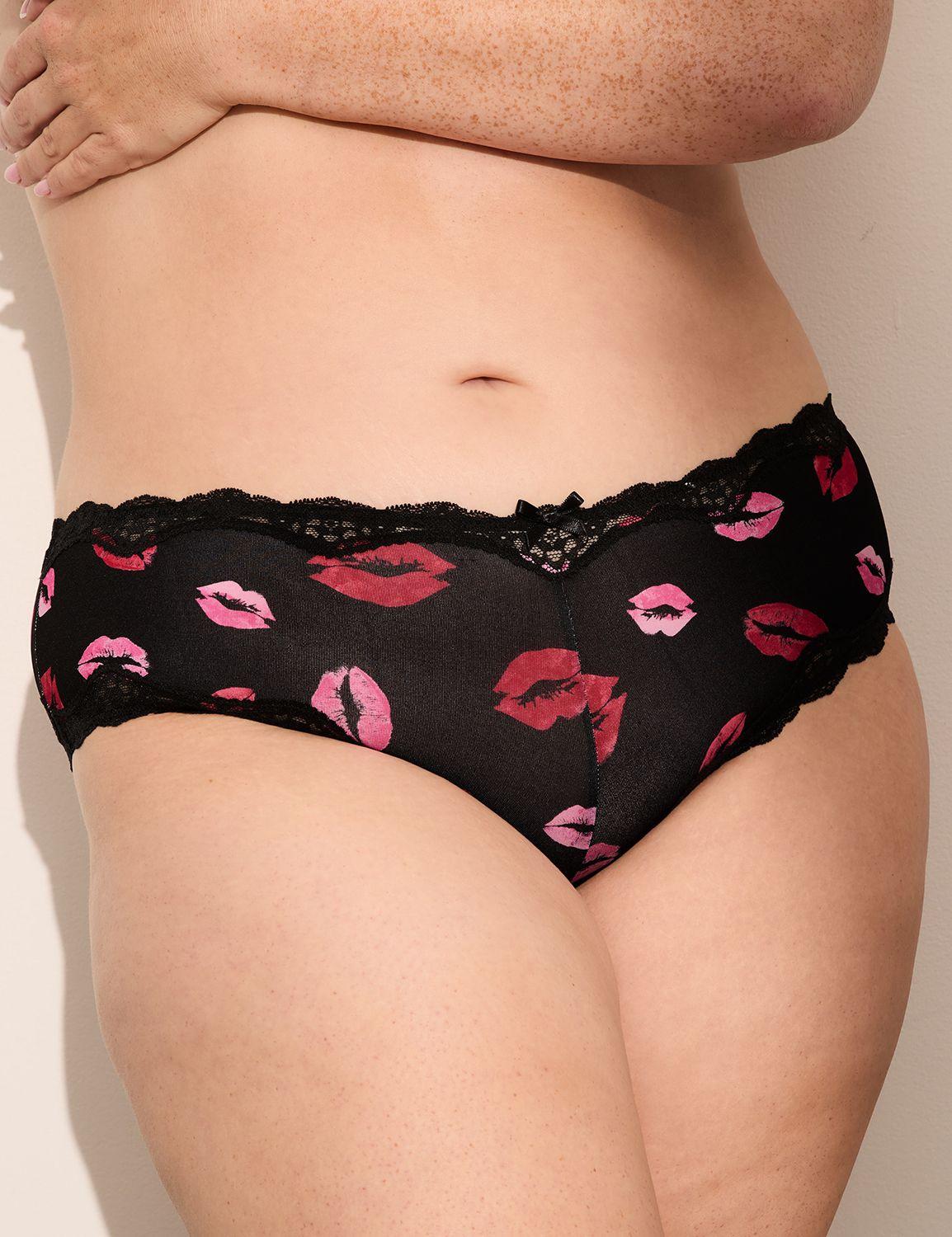 lace-trim cheeky panty