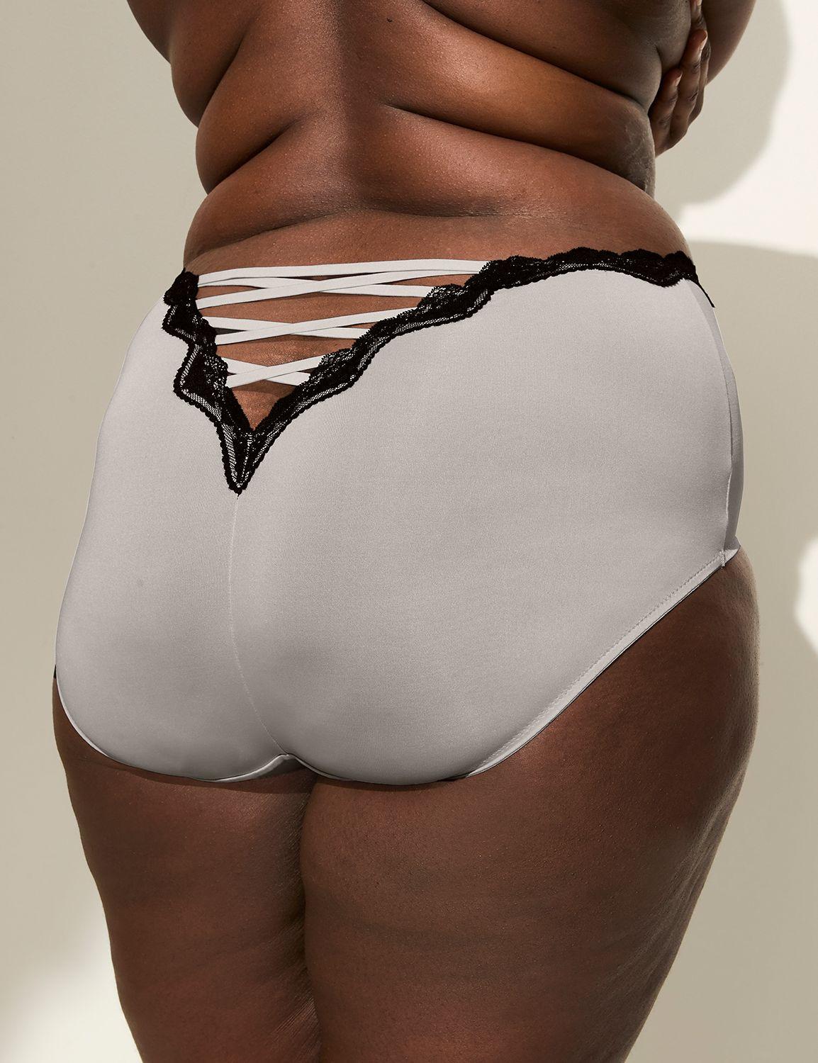 lace-trim full brief panty