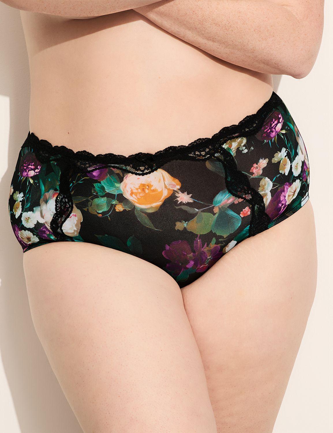 lace-trim full brief panty