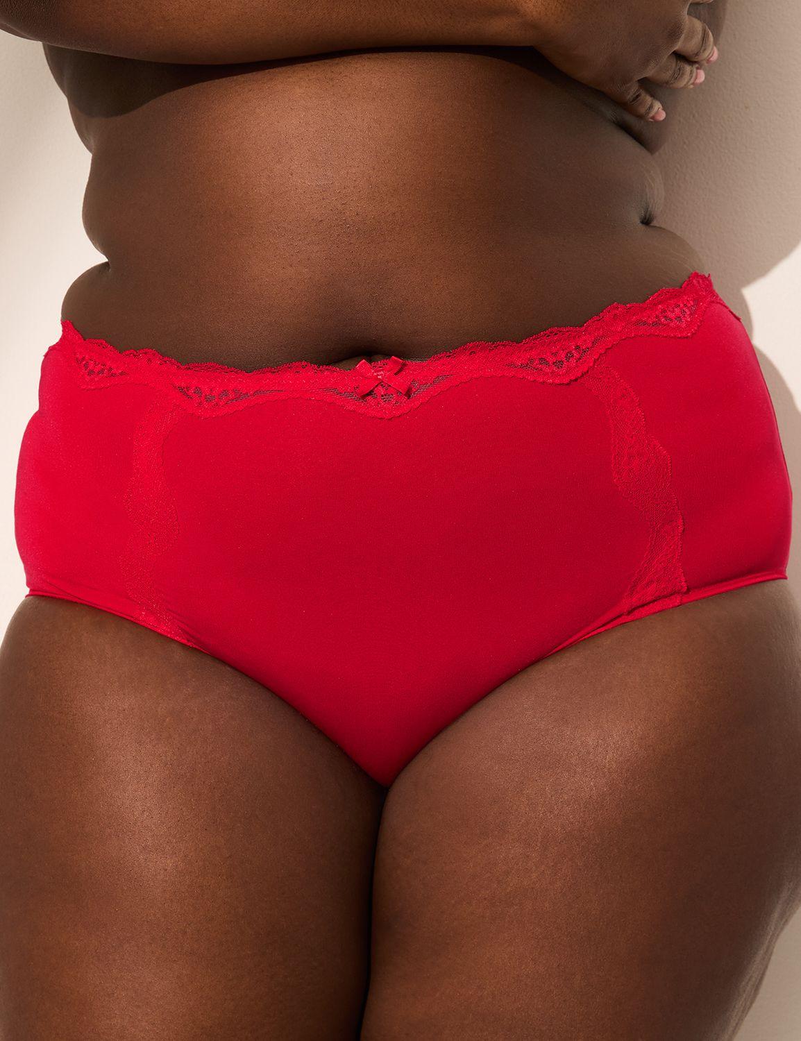 lace-trim full brief panty