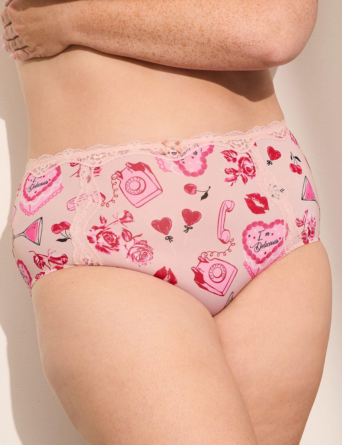 lace-trim full brief panty