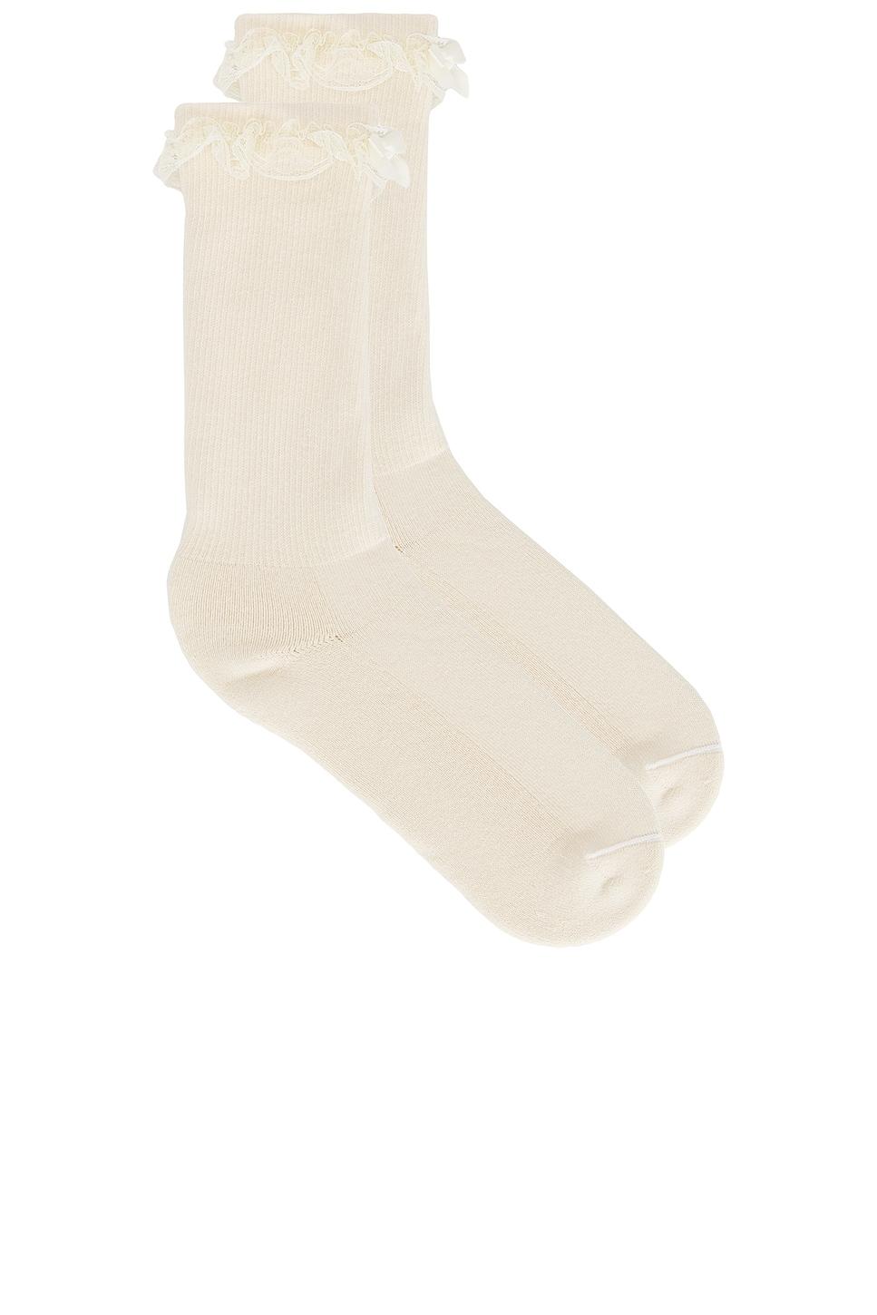 lace trim house socks