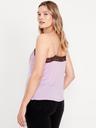 lace-trim satin cami top