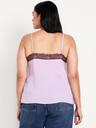 lace-trim satin cami top