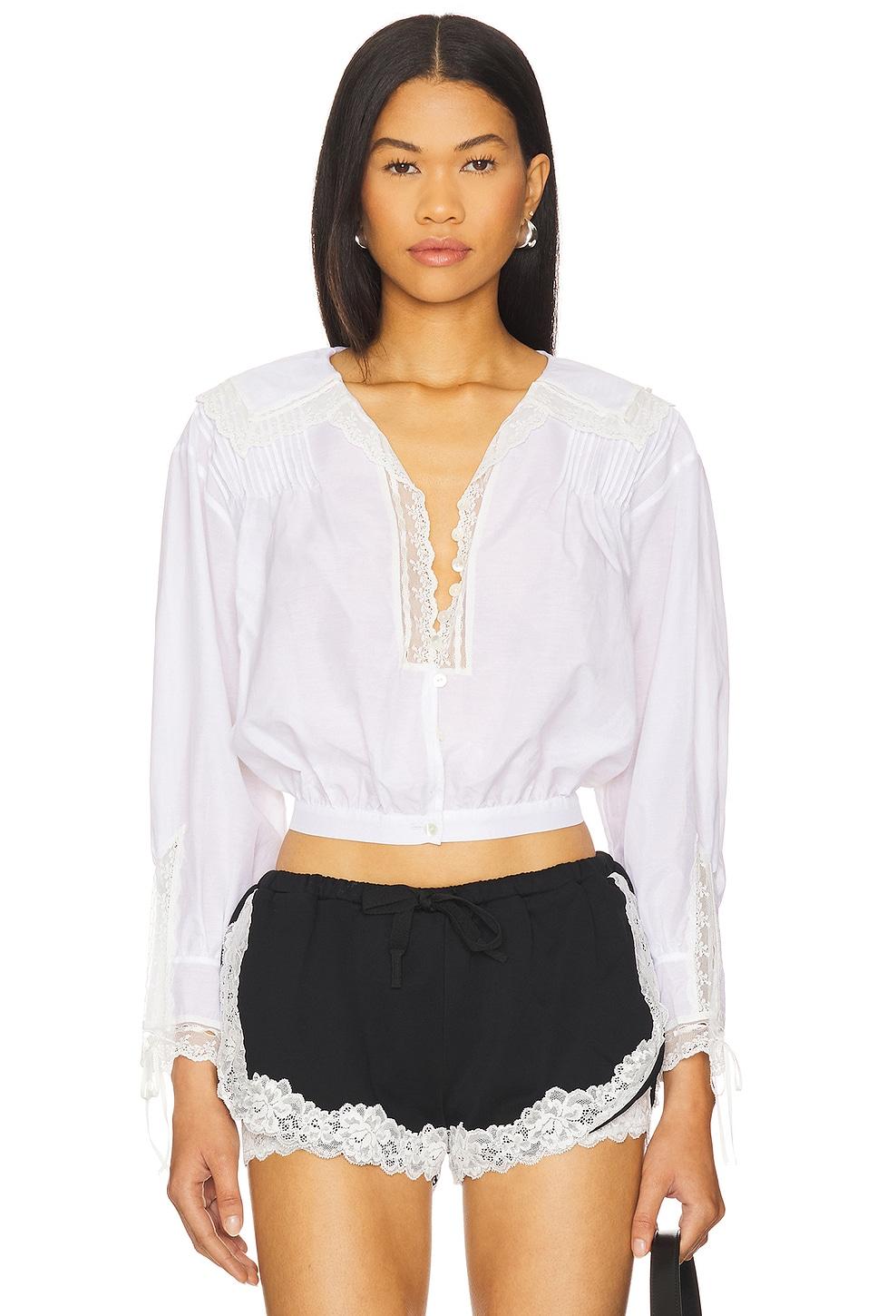 lace trimmed blouse