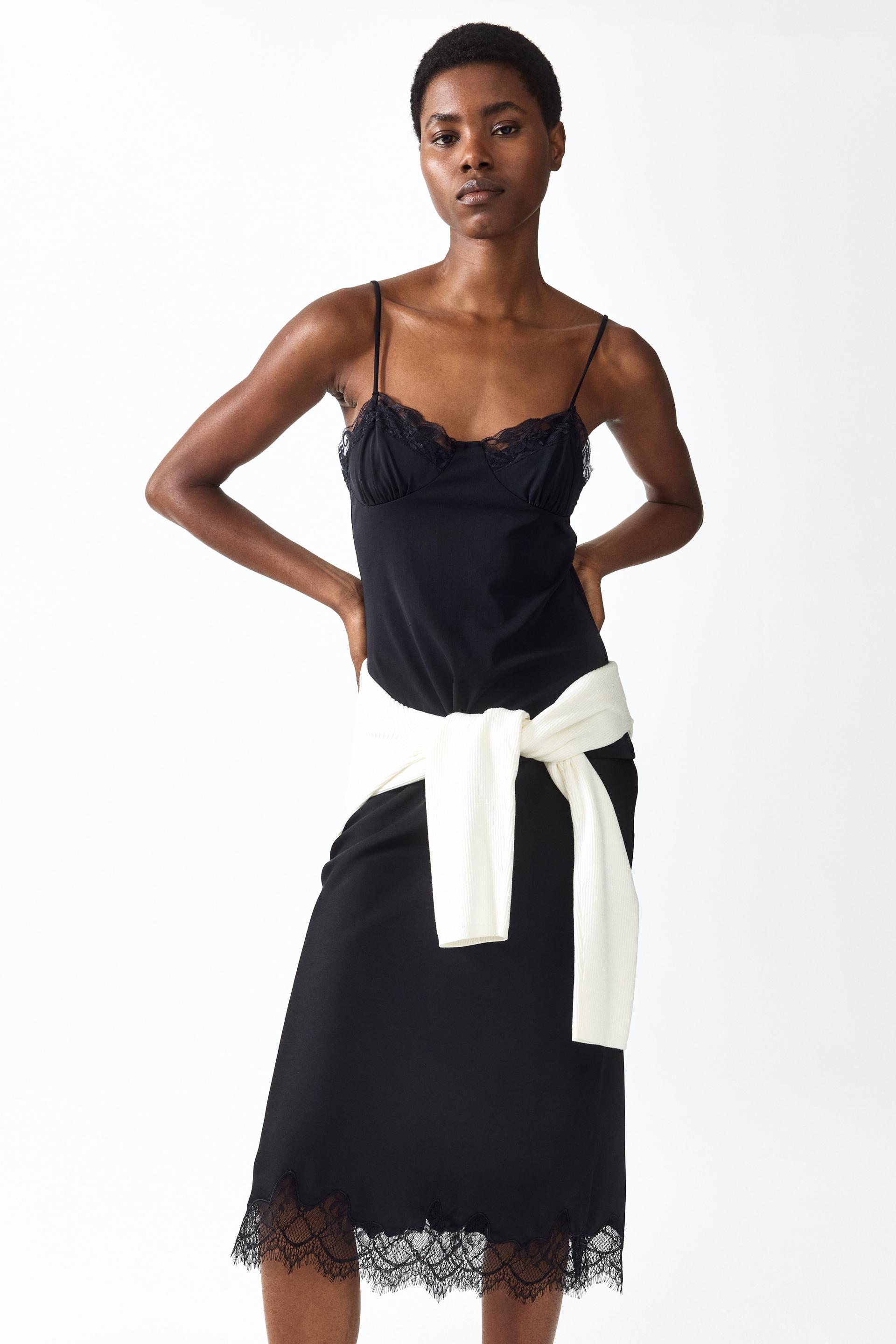 lace-trimmed camisole top
