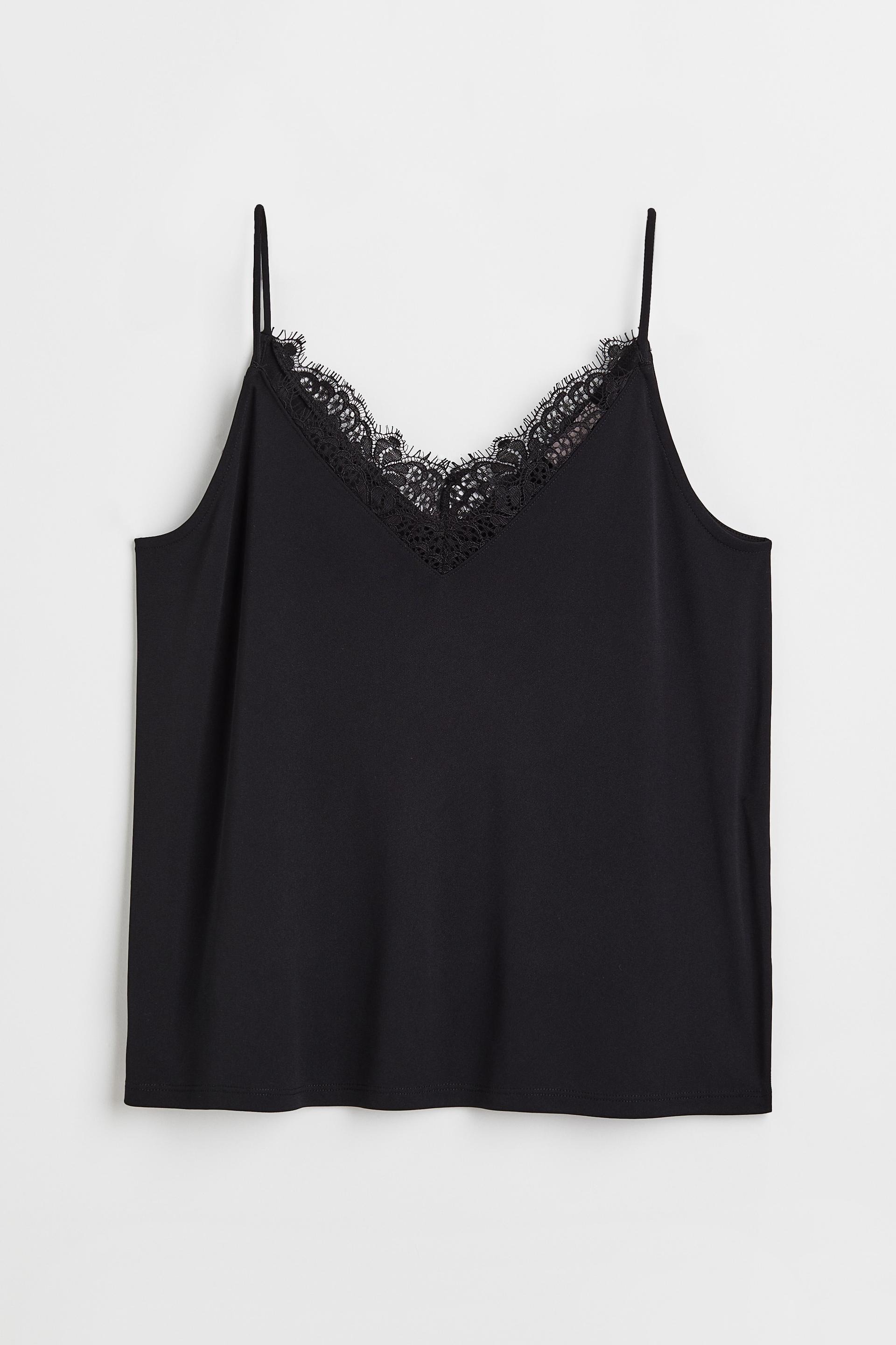 lace-trimmed camisole top