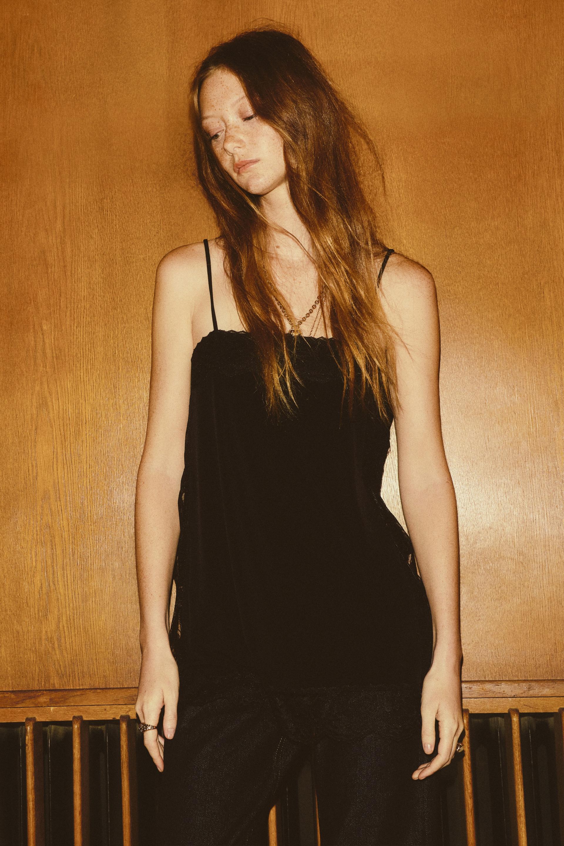lace-trimmed camisole top