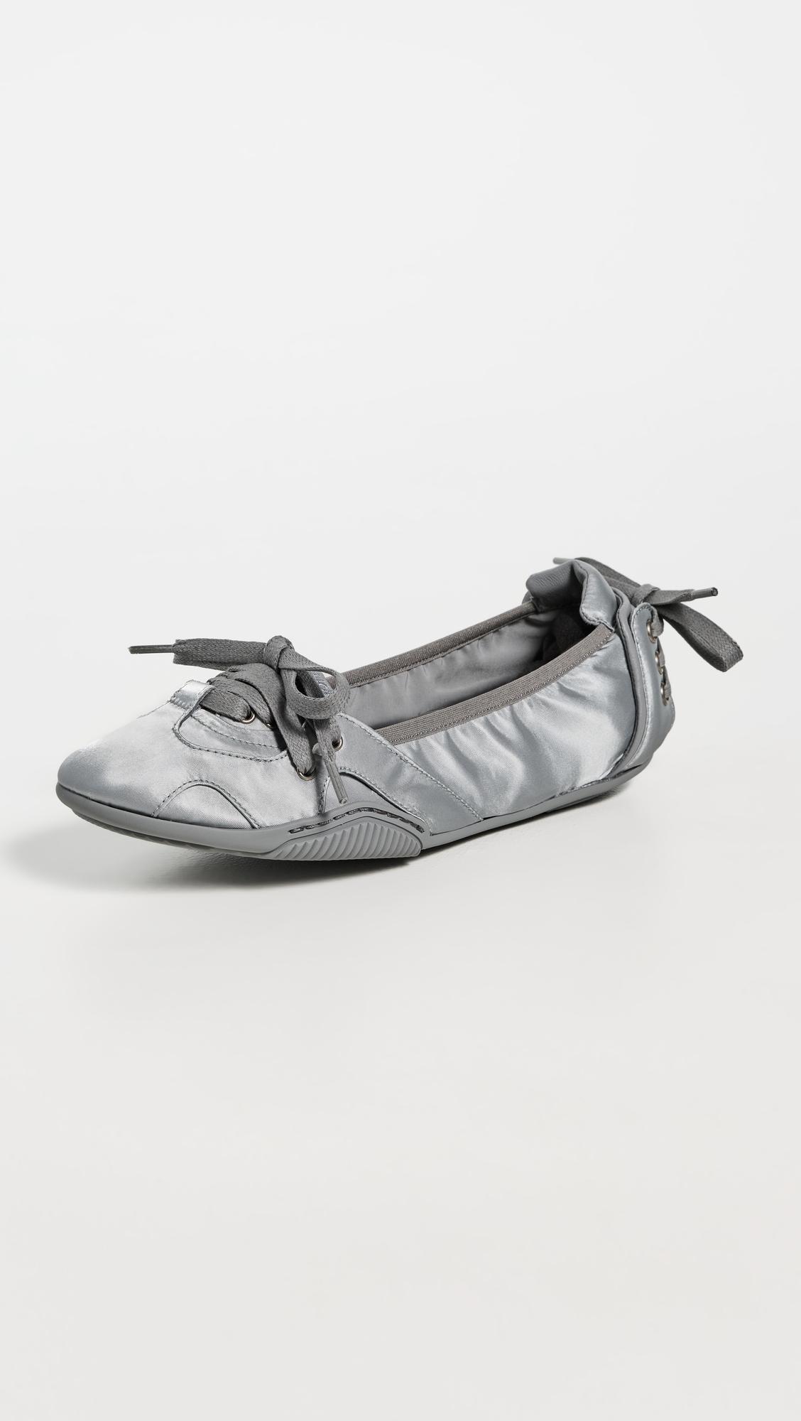 lace up satin ballet flats